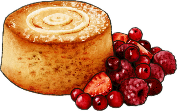 panna cota con frutos rojos