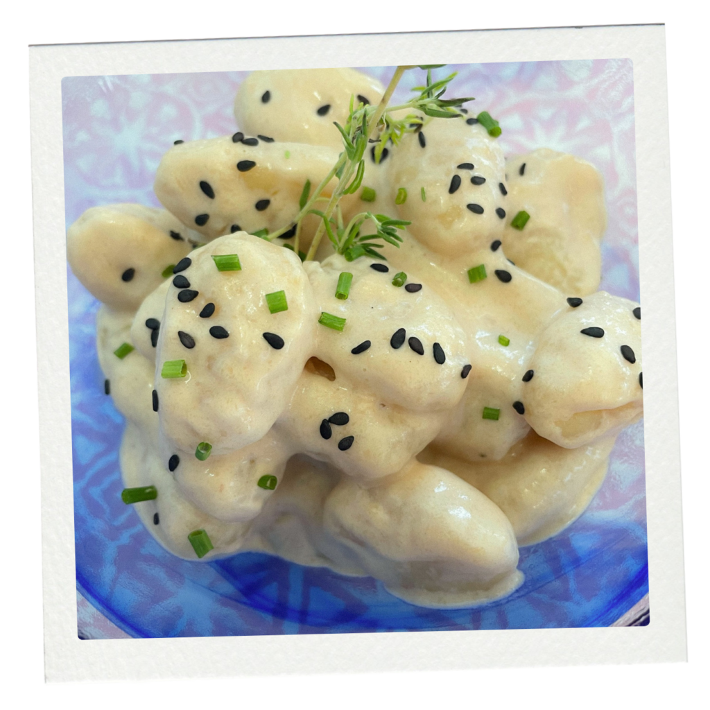 ñoquis con queso