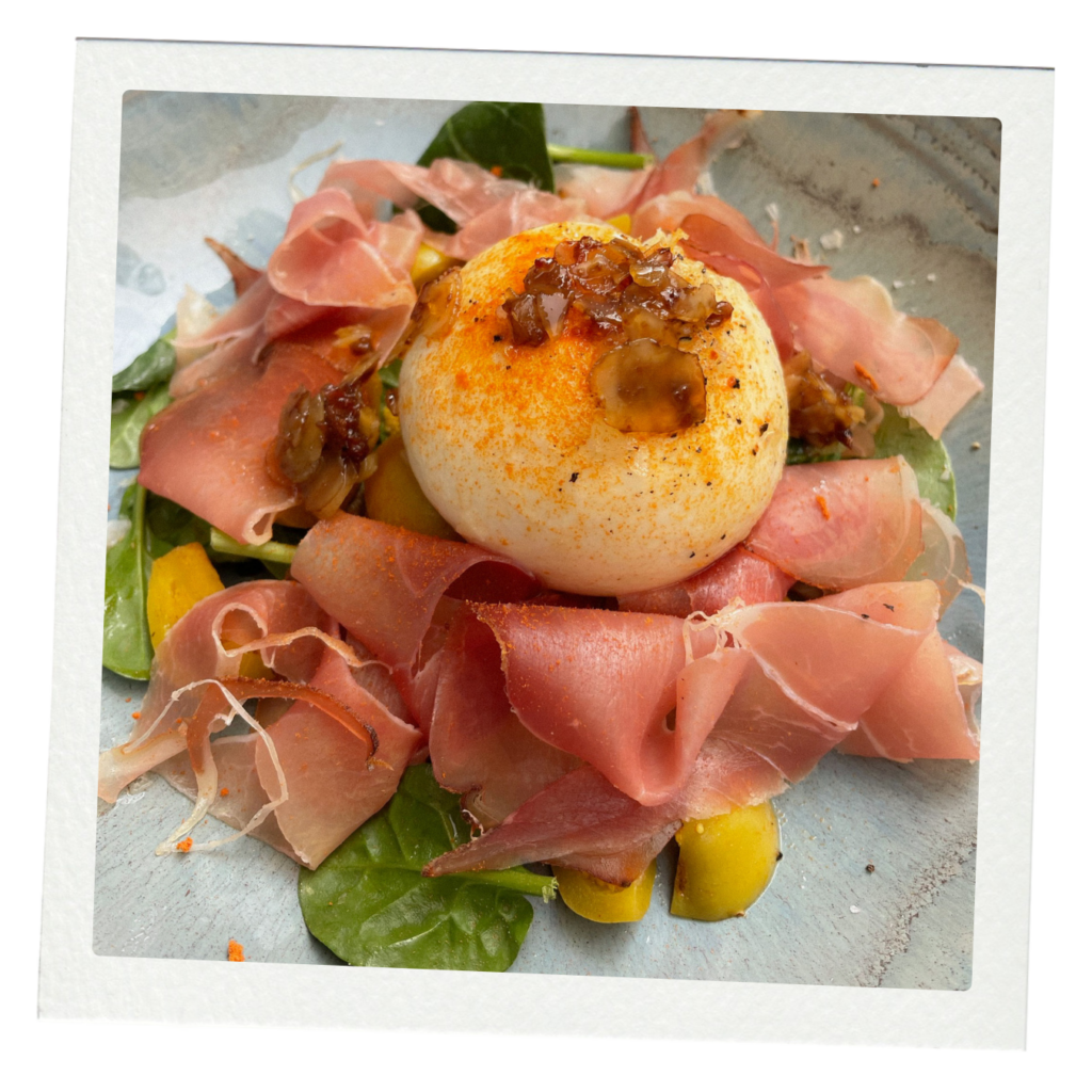 ensalada con prosciutto