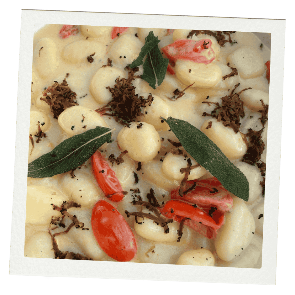 ñoquis con queso