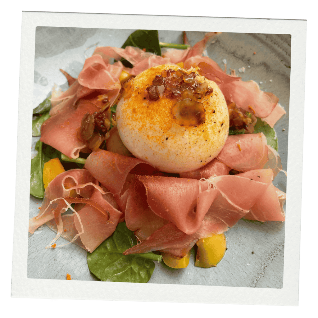 ensalada con proscciuto