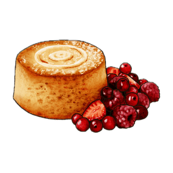 panna cota con frutos rojos